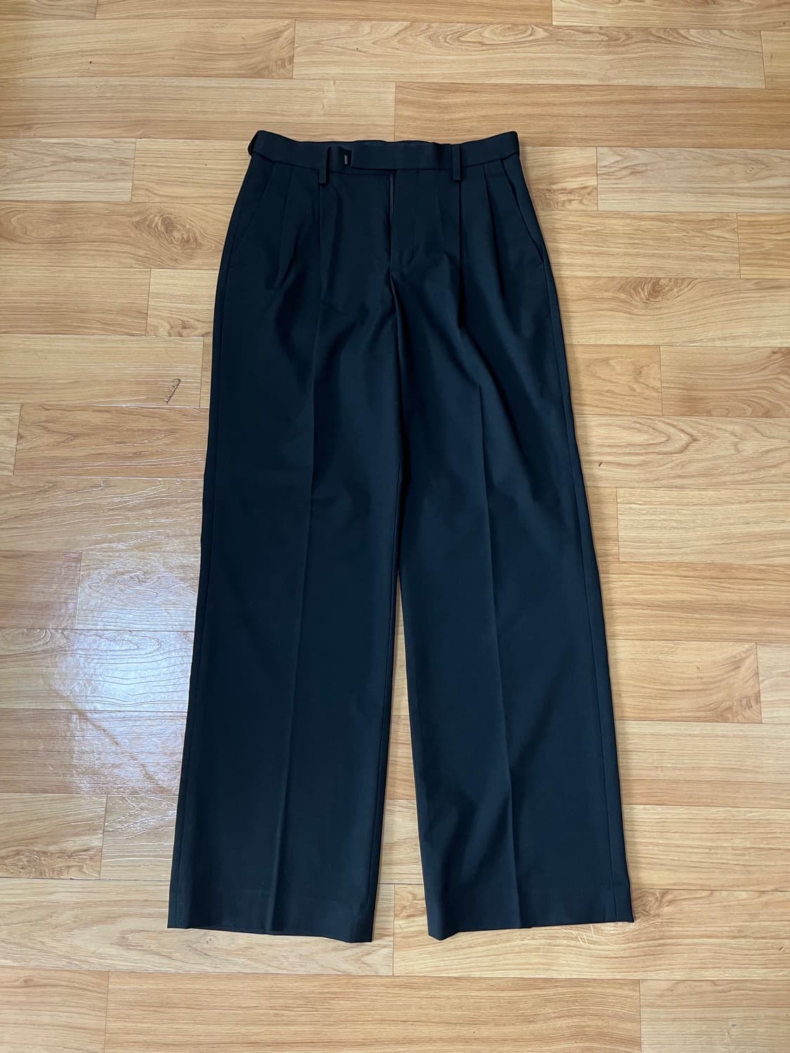 무탠다드 리얼 와이드 히든 밴딩 슬랙스 블랙 28 상품이미지1