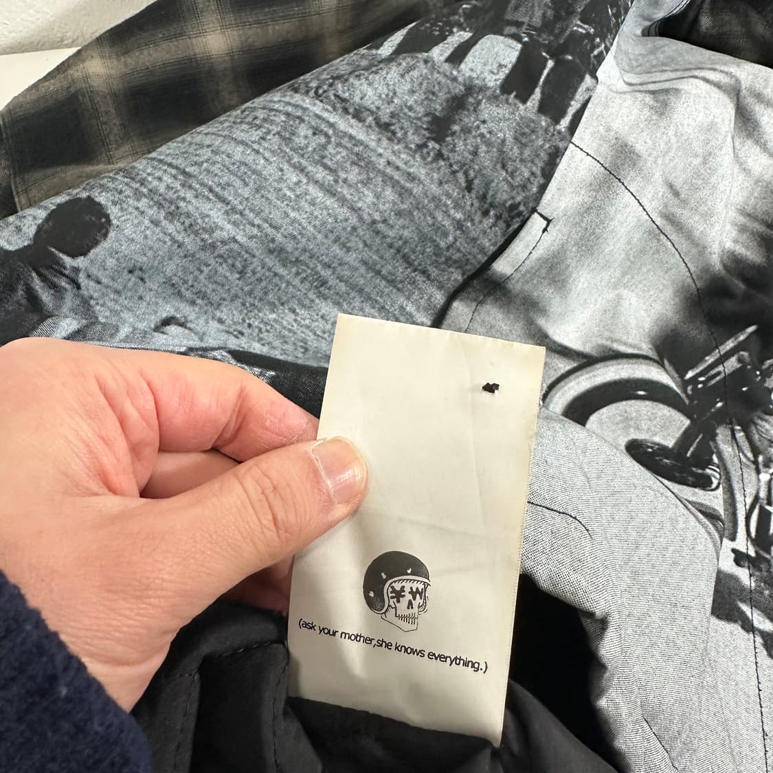 M 미드나잇런 체크 바이크프린팅 플란넬 패딩셔츠 상품이미지7