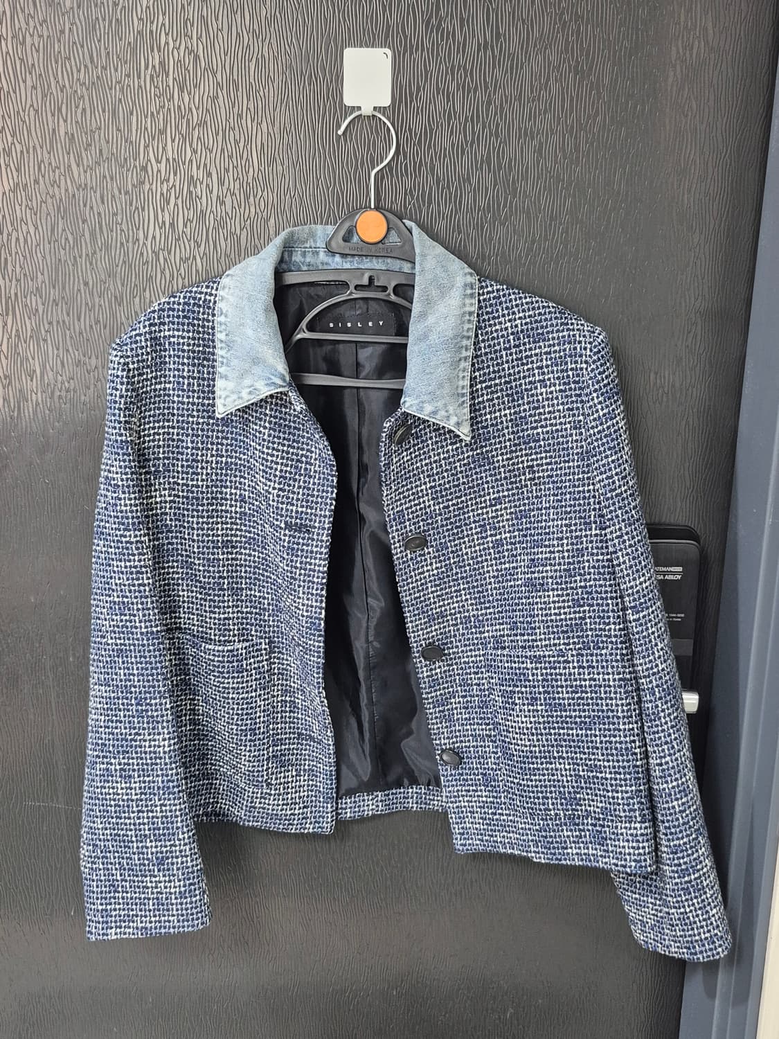 sisley 여자 트위드 데님 자켓 상품이미지1