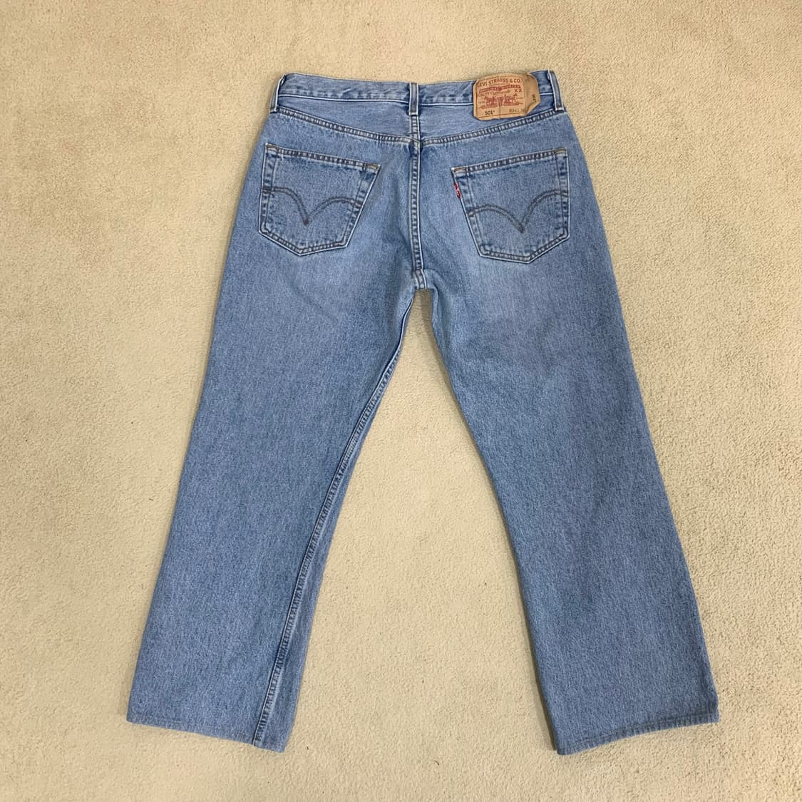 빈티지 리바이스 501 워싱 데님팬츠( 33사이즈 ) 남자청바지 연청중청 상품이미지4