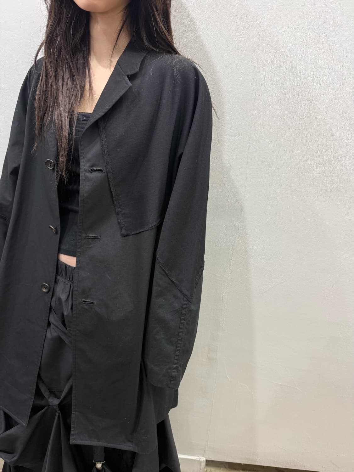 꼼데가르송 트리콧 아카이브 오버핏 패치 코트 상품이미지1