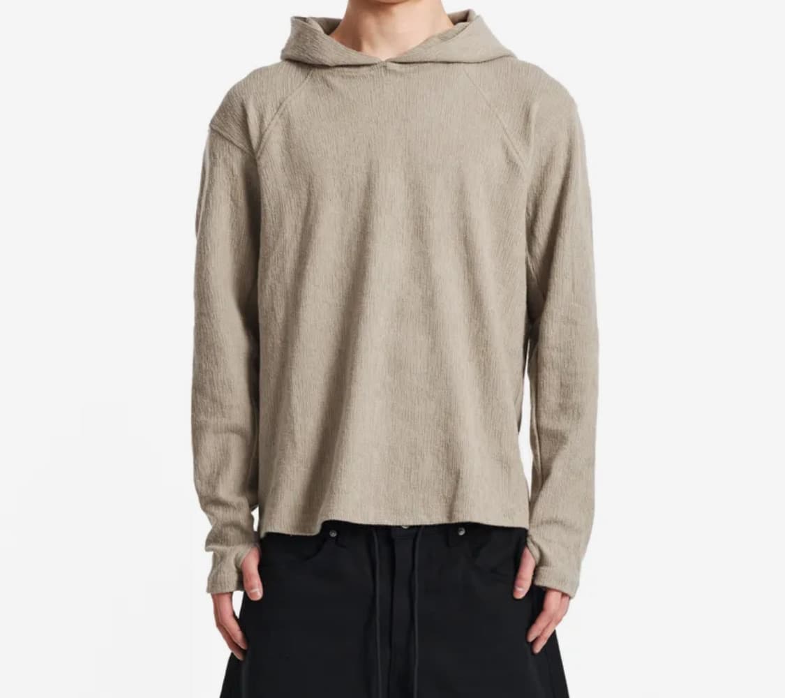 기철 Frame Slub Knit Hoodie (Beige) 새상품 상품이미지1