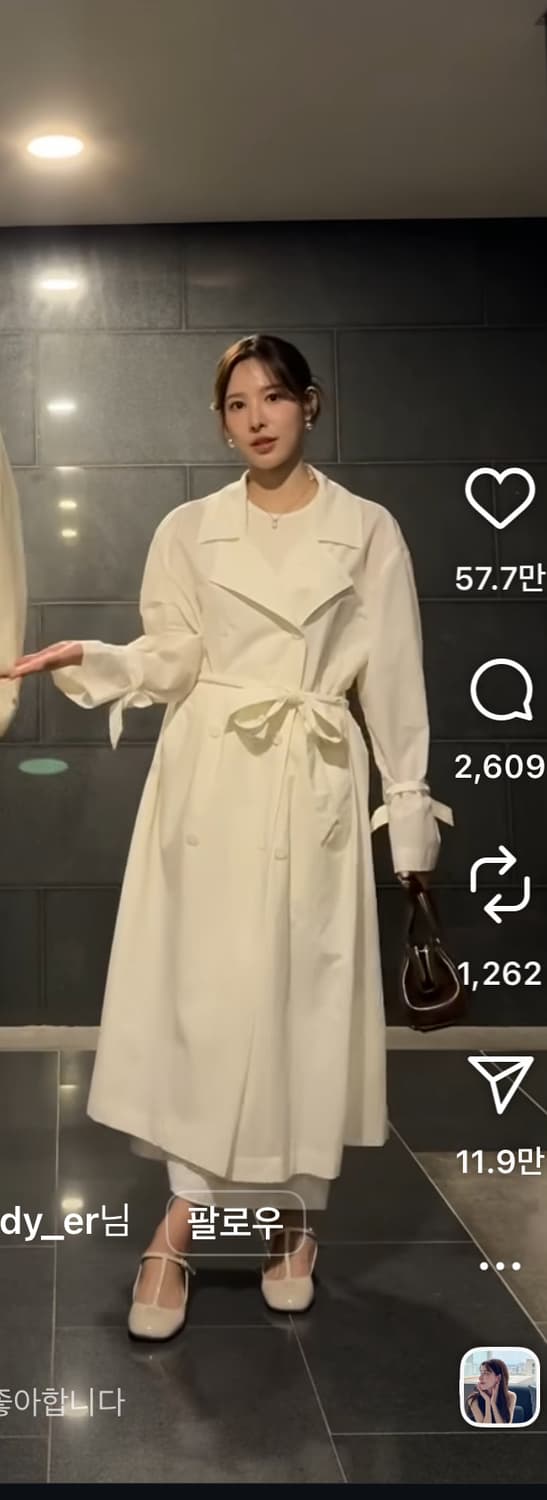 로우타이드 이나연 트렌치코트 새상품 상품이미지3