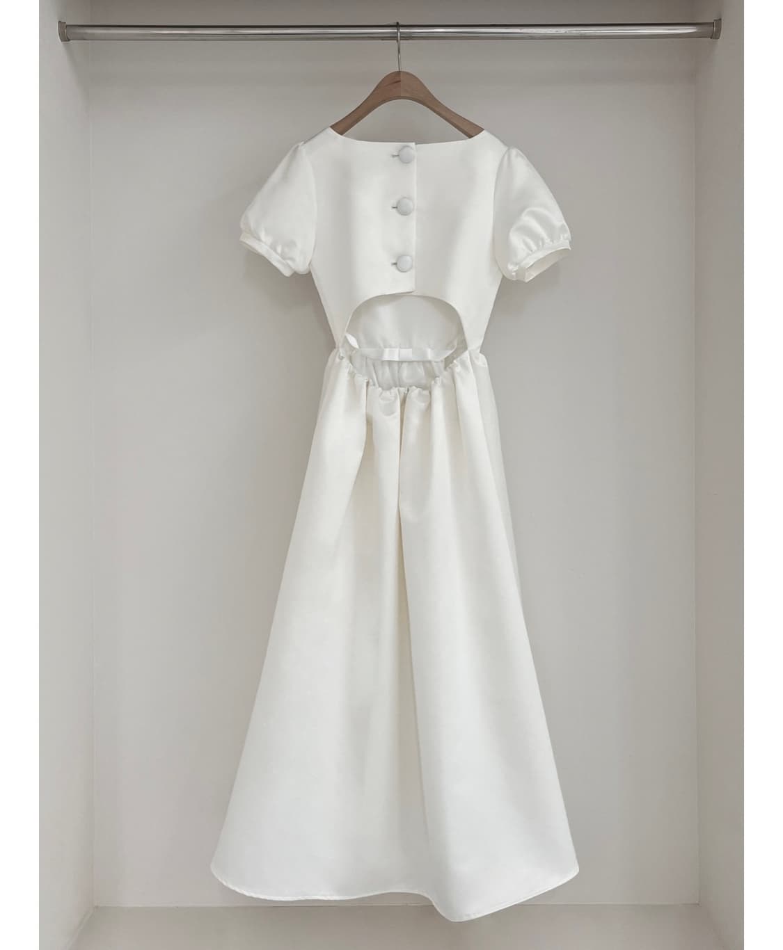 가니송 드레스 브라이덜 Bridal Back Open Dress_whit 상품이미지6