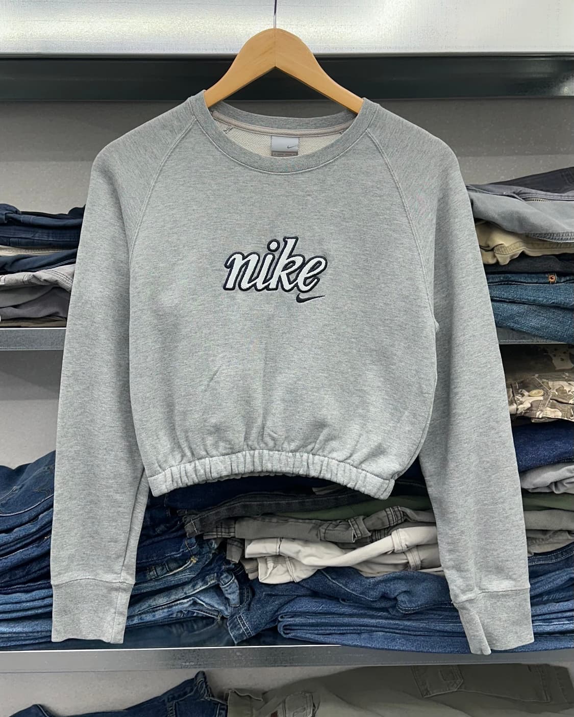 (WOMEN)나이키 크롭 맨투맨-M1866 상품이미지2