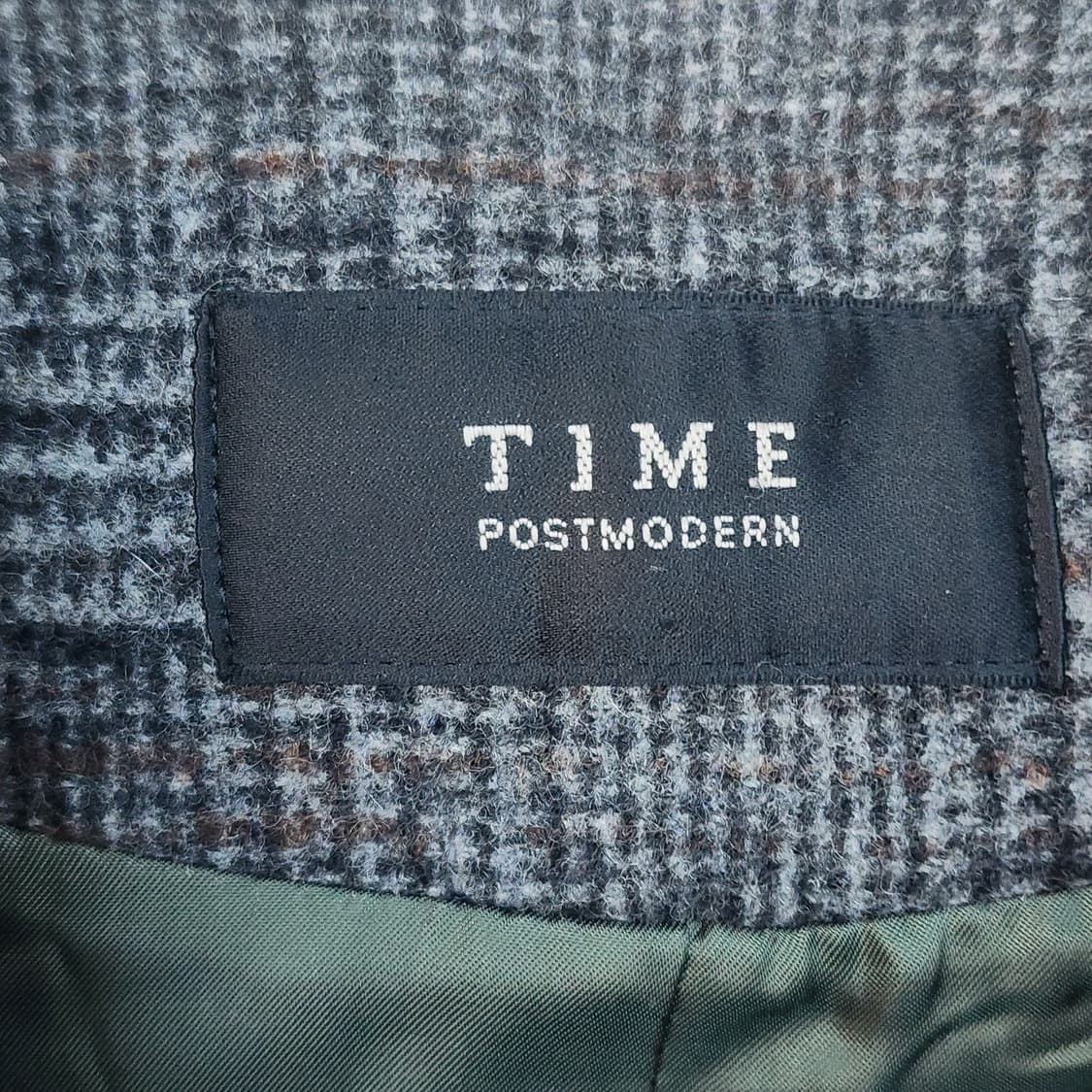 TIME 타임 체크 롱 코트 상품이미지4