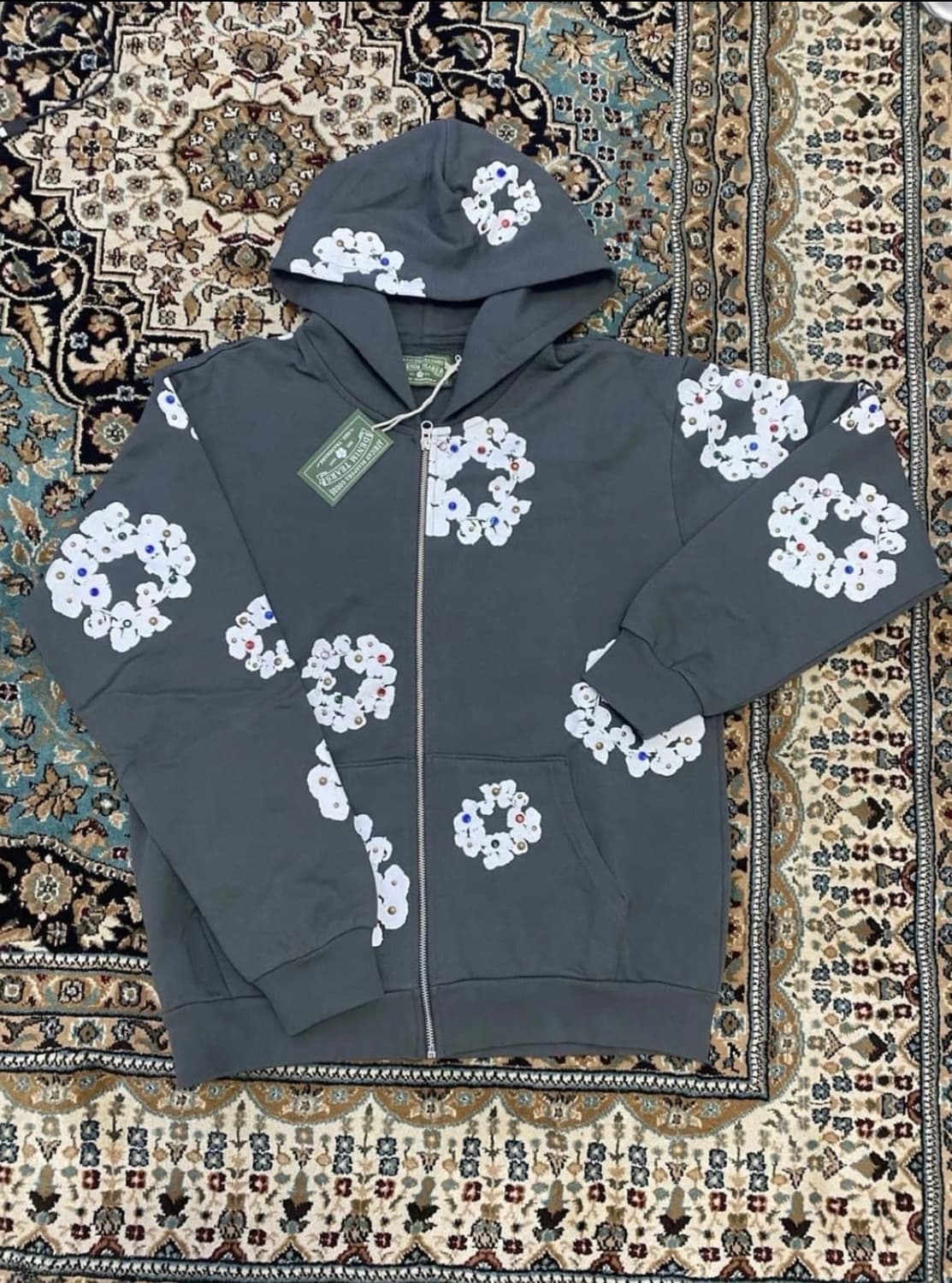 데님티어스 라인스톤 후드집업 m사이즈 상품이미지1