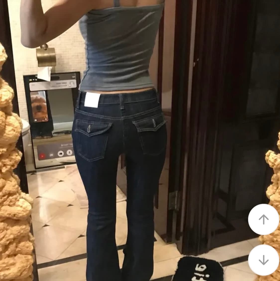 도프 로우라이즈 생지 부츠컷 팬츠 L 상품이미지2