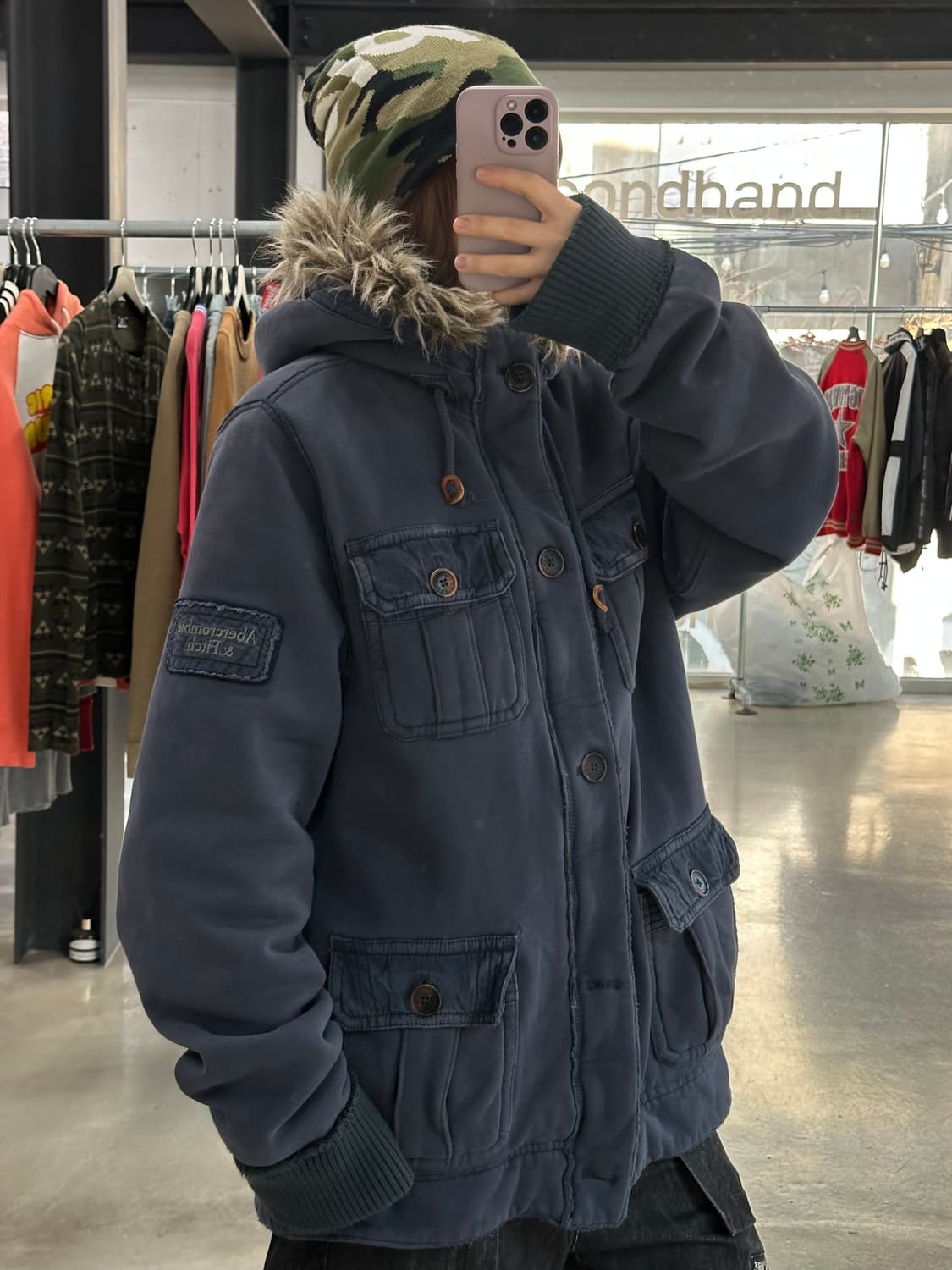 아베크롬비 머슬핏 울프죠 포켓 후드자켓 상품이미지1