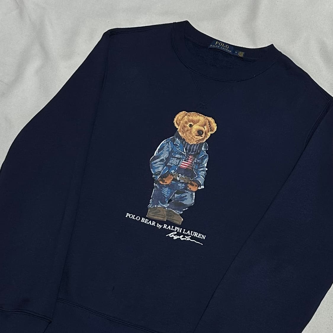 M 폴로랄프로렌 폴로베어 네이비 기모 맨투맨 상품이미지1