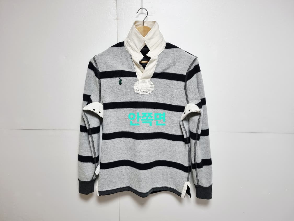 남성 레어 폴로 POLO 랄프로렌 기모 긴팔 럭비 셔츠 럭비 티 상품이미지4