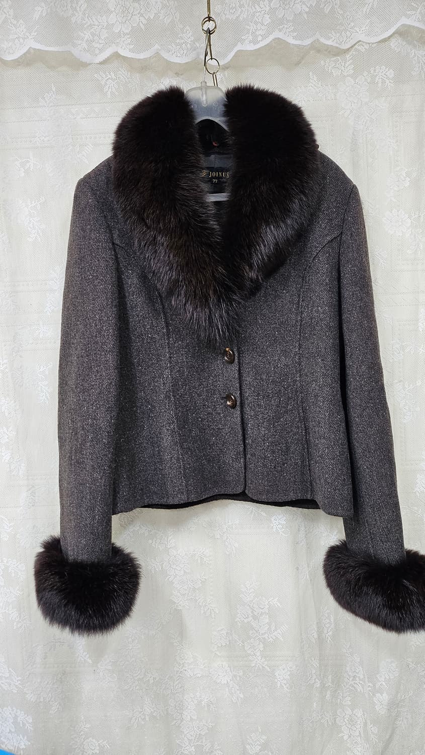 조이너스   폭스퍼 장식 핸드메이드 자켓 상품이미지1