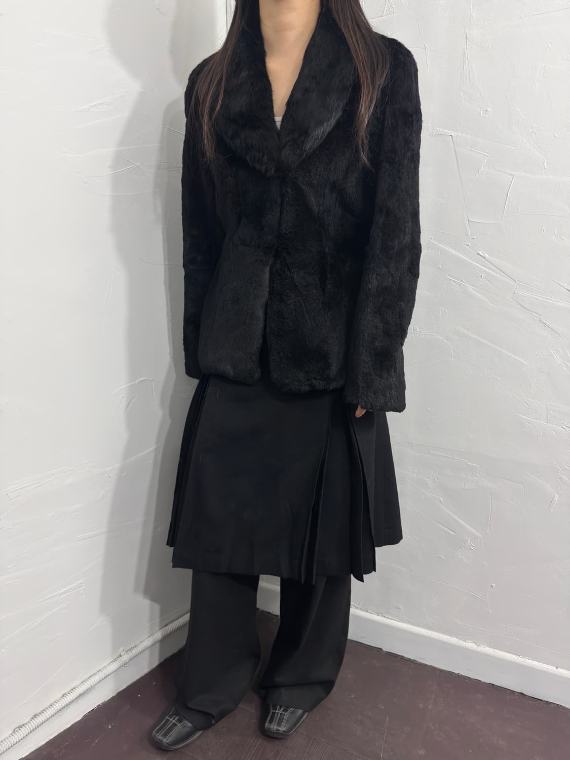 black fur jacket 상품이미지3