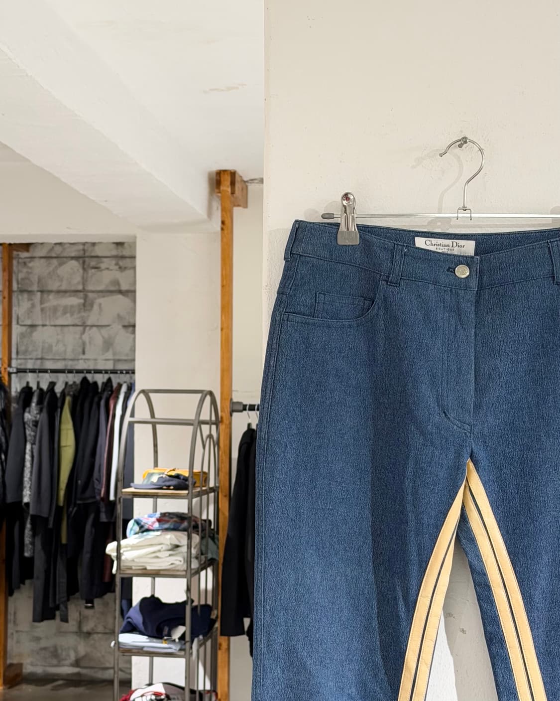크리스찬 디올 부티크 블루 2002 존 갈리아노 부츠컷 데님 팬츠 상품이미지3