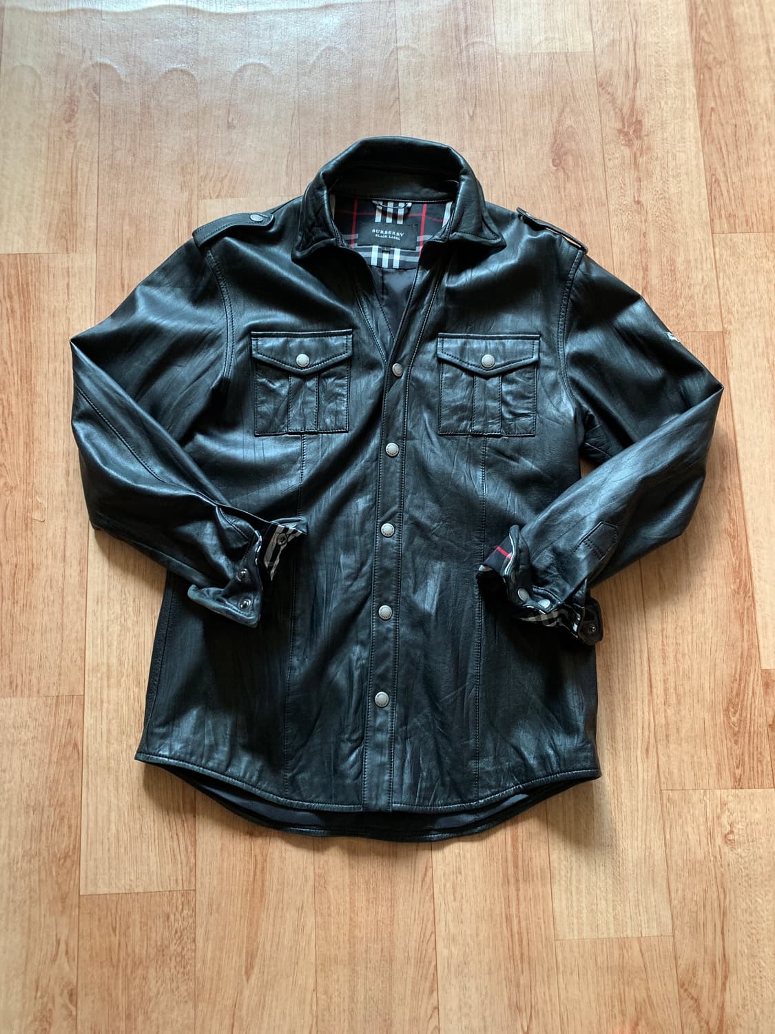 버버리 블랙라벨 양가죽 자켓 L 상품이미지3
