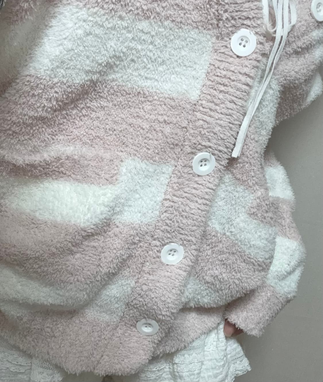 젤피맛 히메갸루 딸기 우유색 뽀글이 룸웨어 가디건 ) 리즈리사 히메갸루 상품이미지2