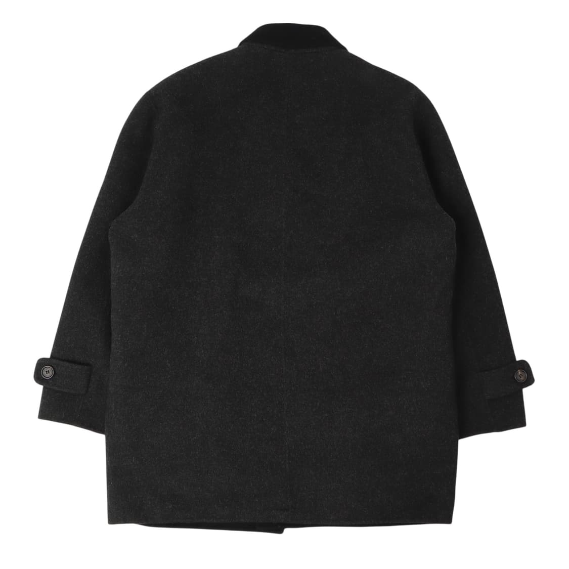 입생로랑 ysl로고 챠콜 울 하프 코트 상품이미지5