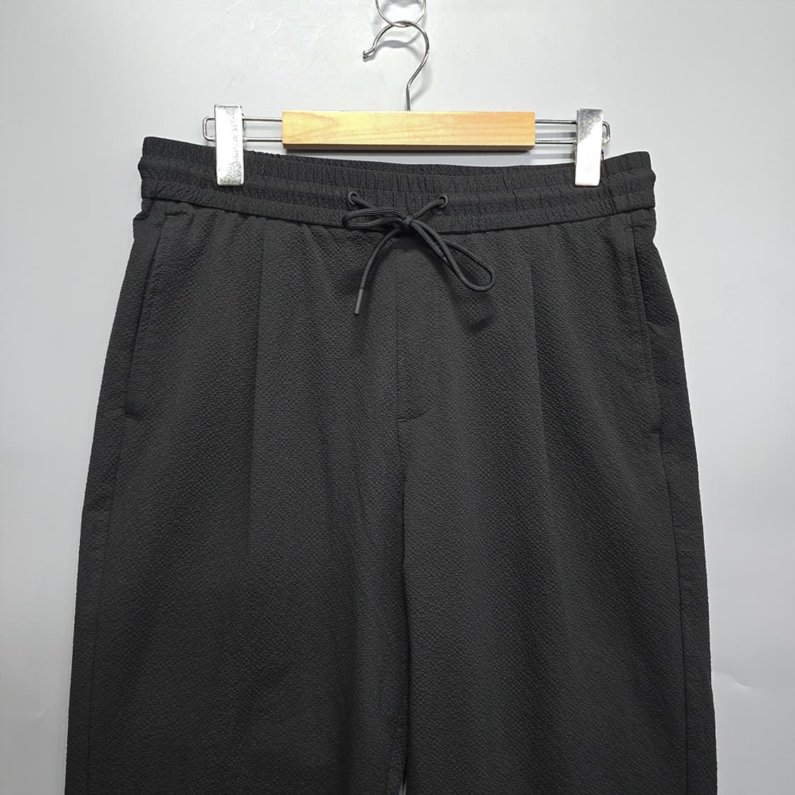 자라(ZARA) 밴딩 슬랙스 팬츠 블랙 M 상품이미지2