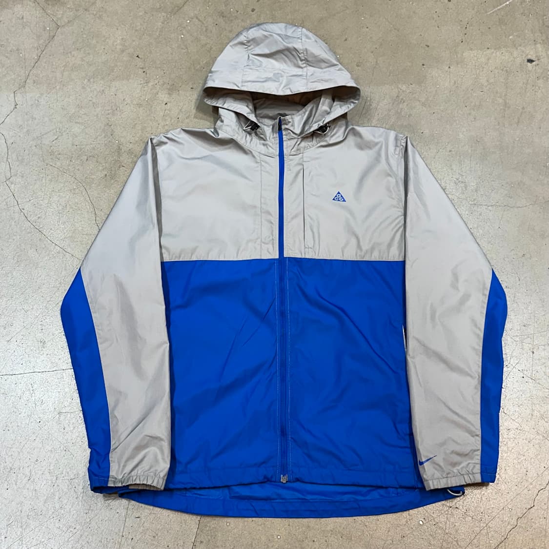 XL 나이키 ACG 그레이 블루 배색 후드 바람막이  상품이미지2