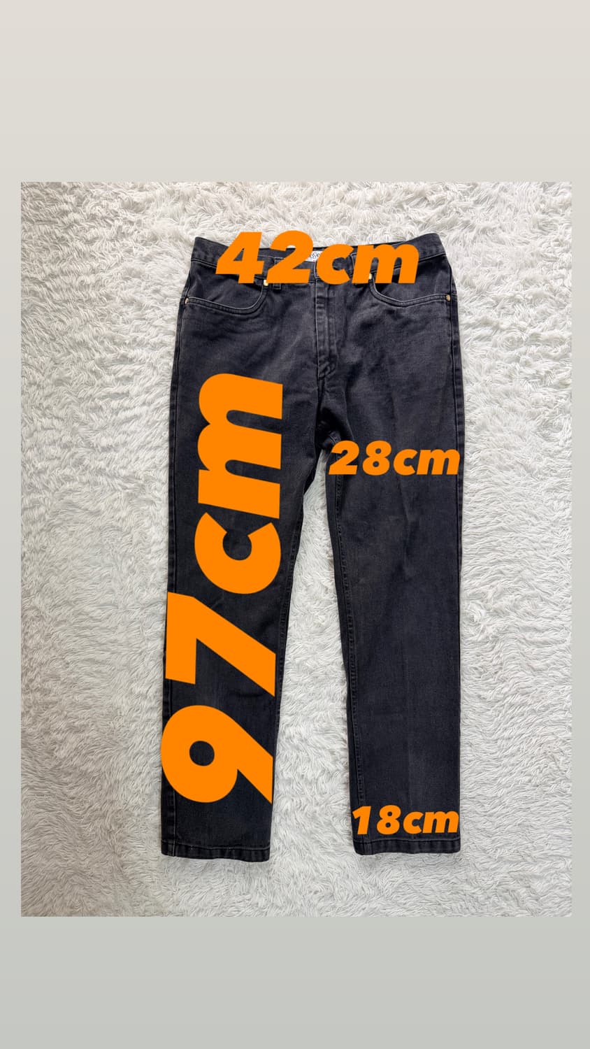 [Made in Italy] 입생로랑 리브고쉬 빈티지 로고 자수 데님 팬 상품이미지2