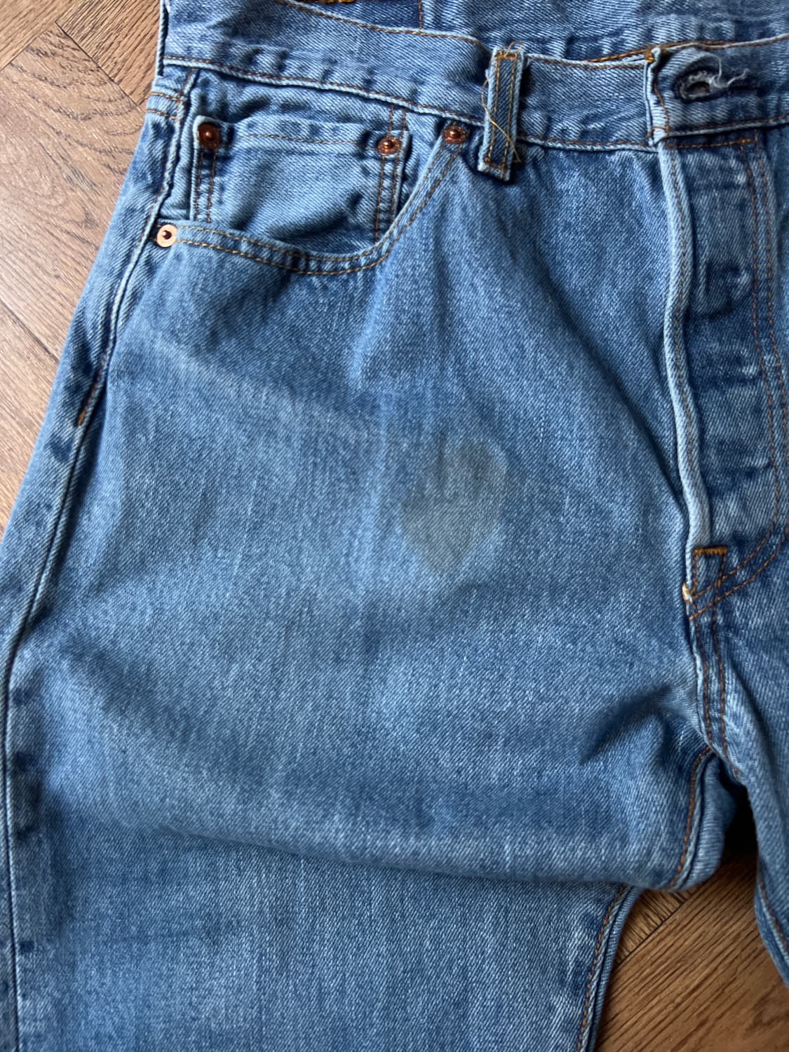 [34]리바이스 501 미디엄블루 스트레이트 데님 팬츠 상품이미지4