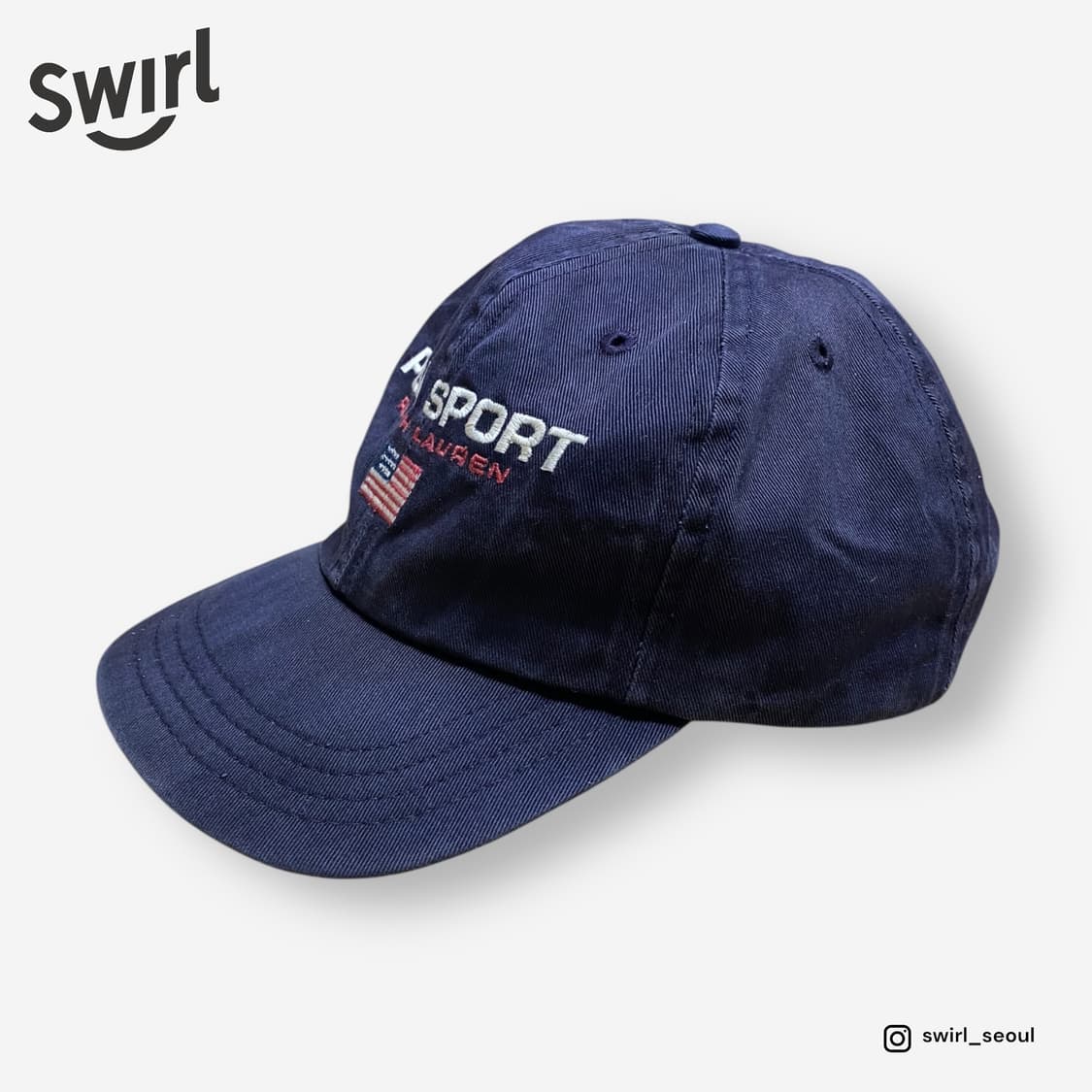 🌊90s USA polo sports navy cap 상품이미지3
