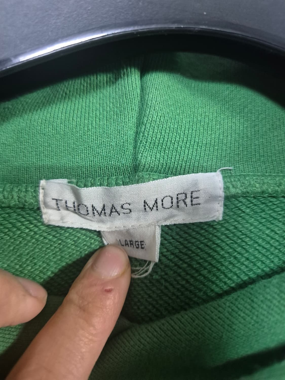 토마스모어 그린색 후드티 상품이미지4