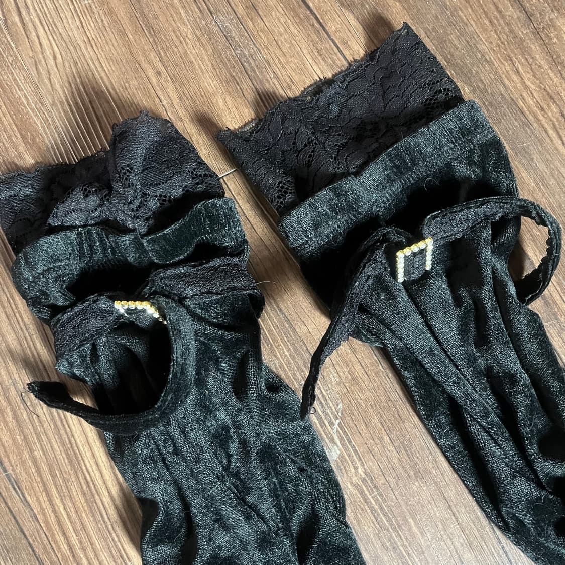 [JPN] 빈티지 고딕레이스 셔링 롱 레그워머 상품이미지2