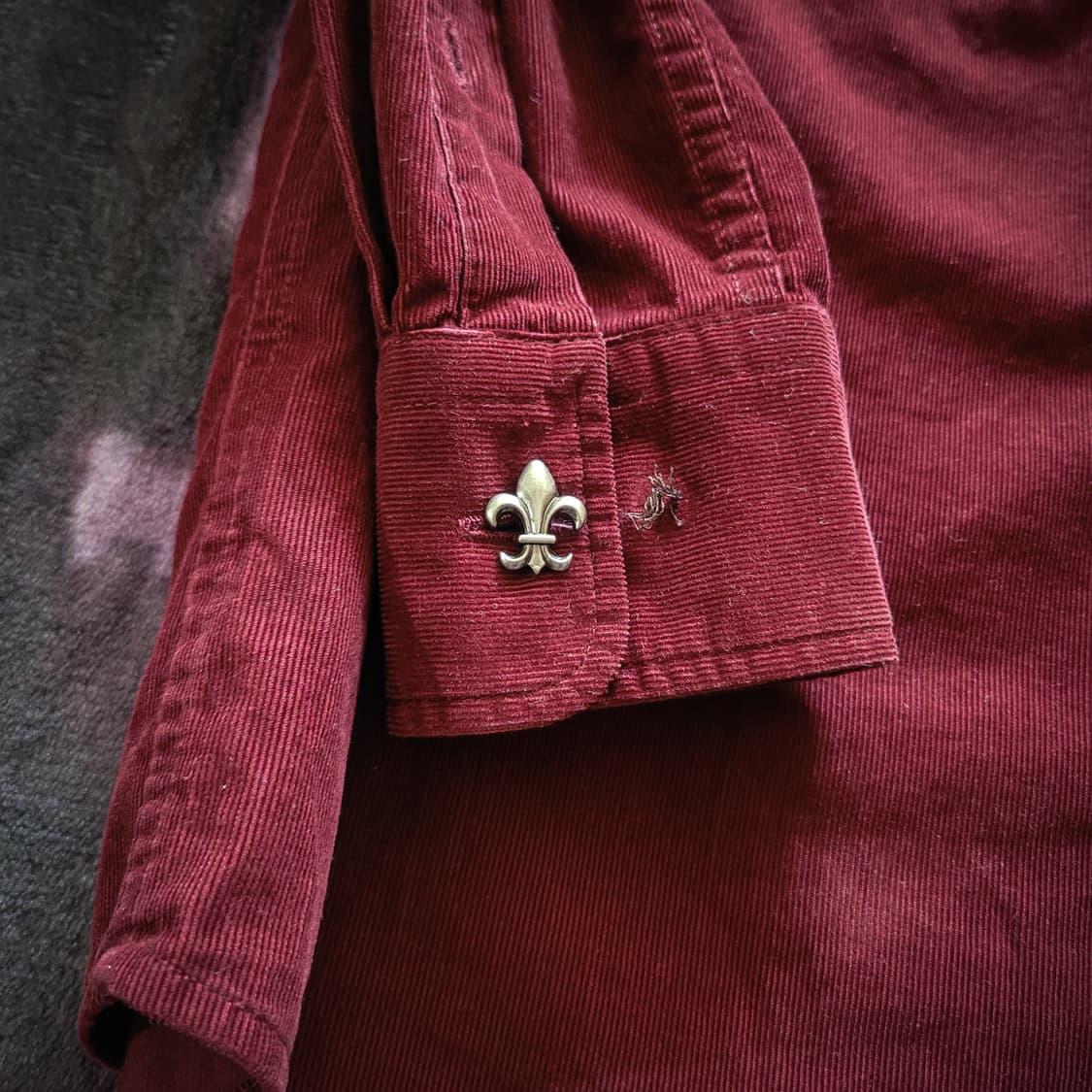 '00s Fleur de lis Stud Corduroy Shirts 상품이미지3