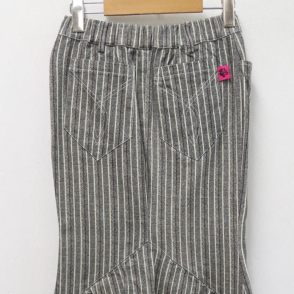 CANDAY 스트라이프 머메이드 프릴 롱스커트 62412 상품이미지5