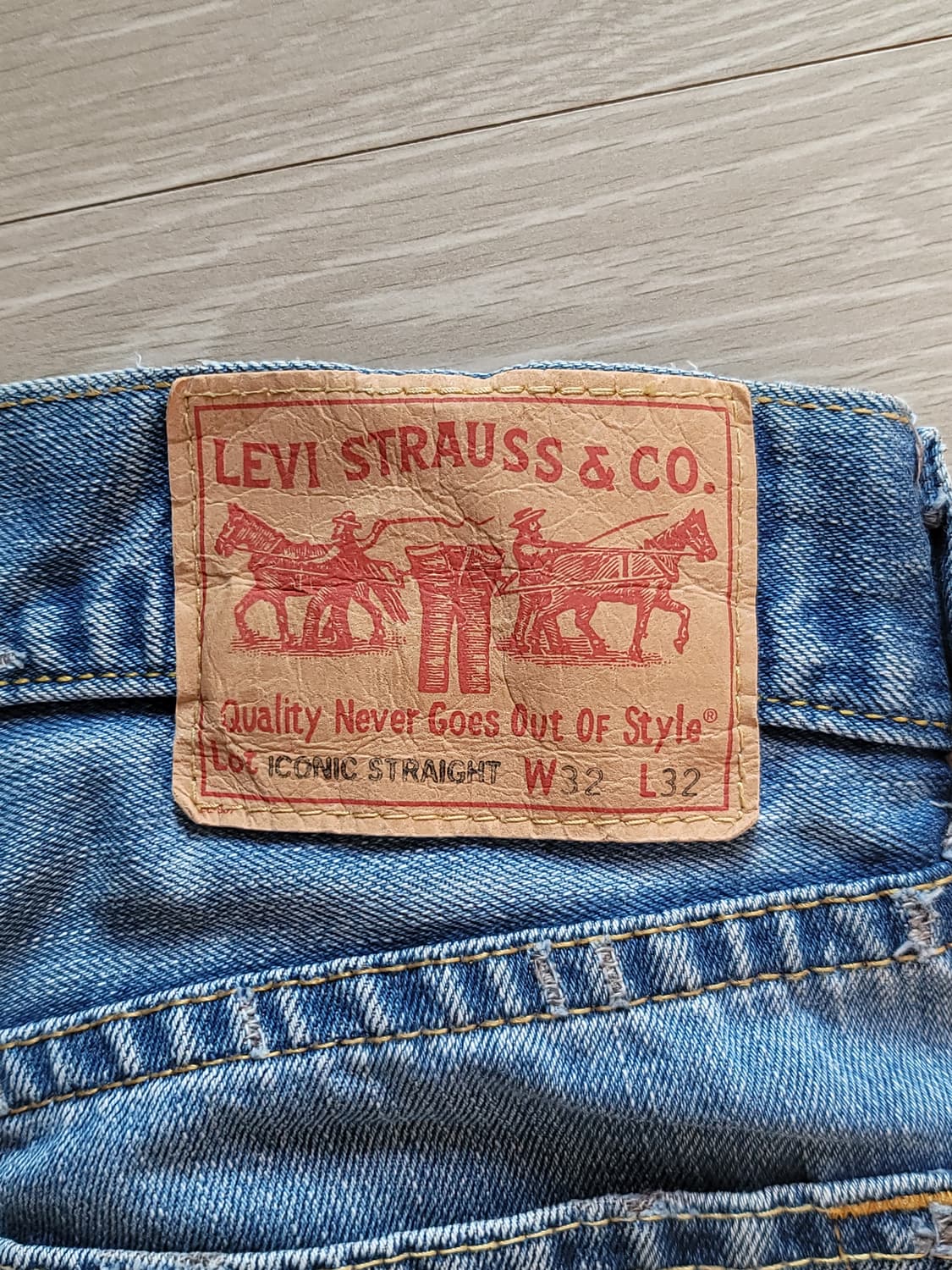 리바이스 아이코닉 스트레이트 타입1 데님 32 상품이미지4