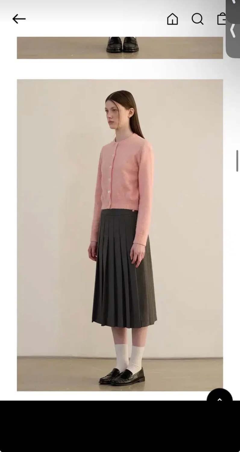 튜드먼트 알파카 라운드 가디건 핑크 상품이미지2