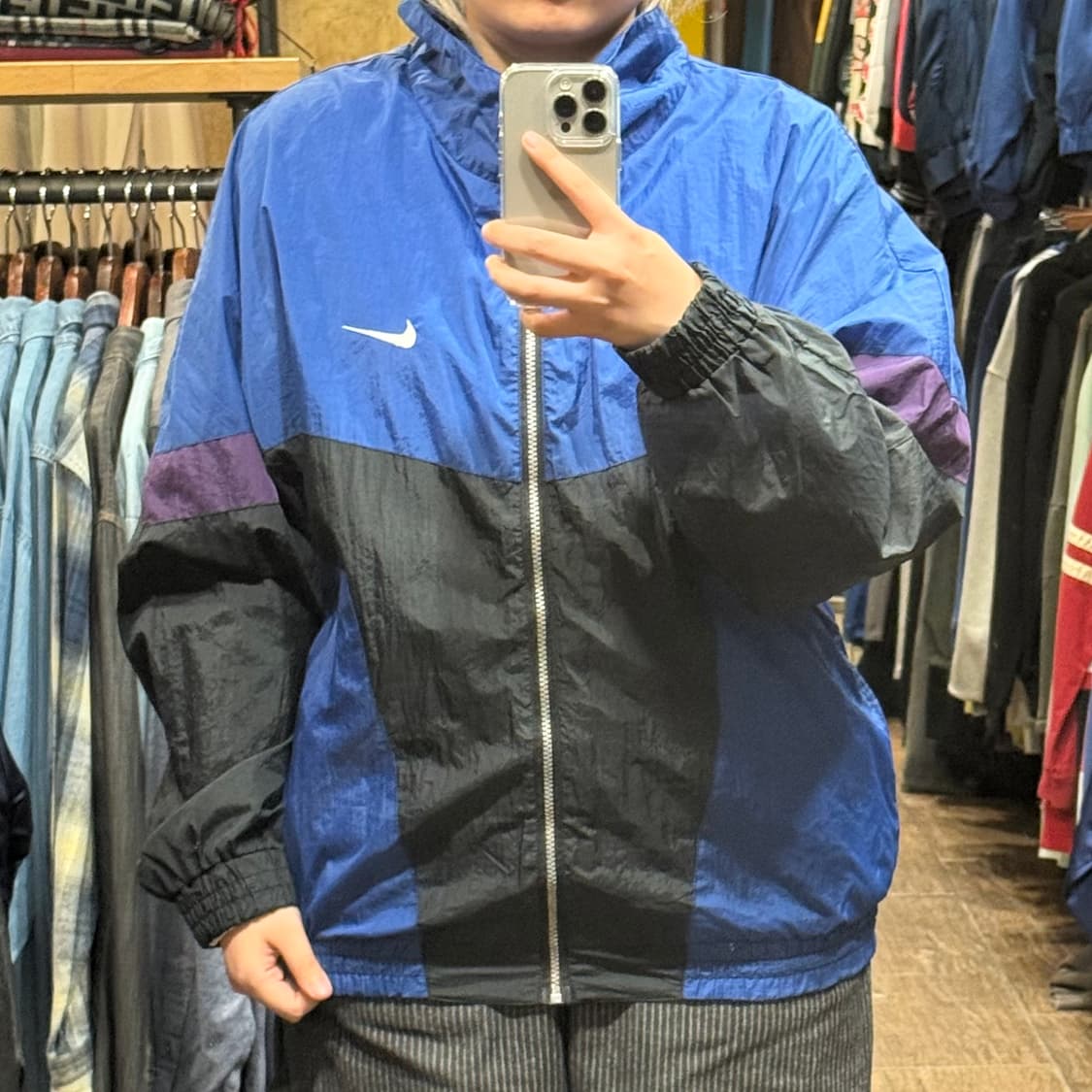 [HI] 나이키 바람막이 블루블랙  상품이미지1