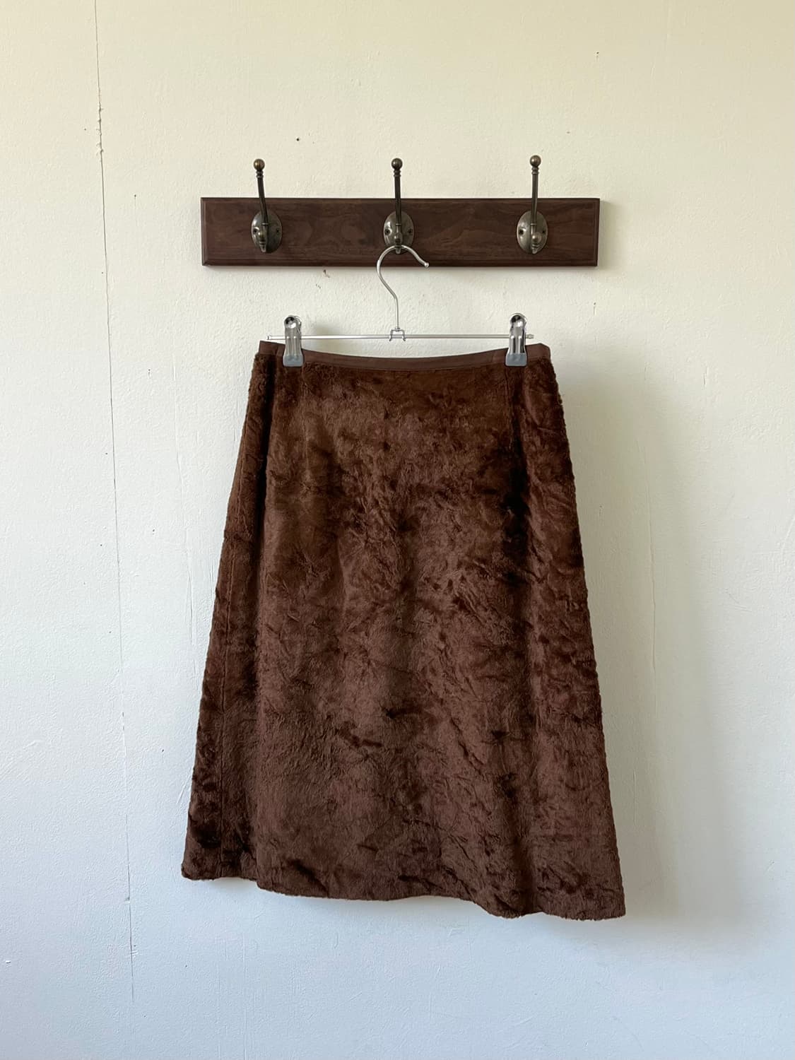 Lui Chantant 브라운 퍼 스커트 상품이미지3