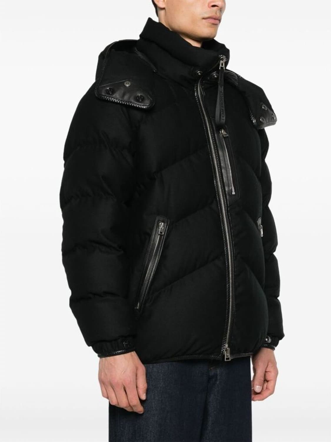 톰포드 라이트웨이트 울 블렌드 후드 다운 자켓 (후드 탈부착) 상품이미지2