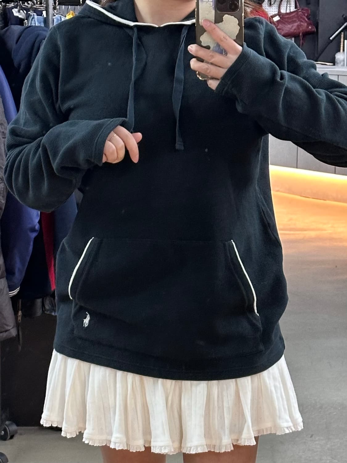 폴로 와플 후드티 상품이미지1