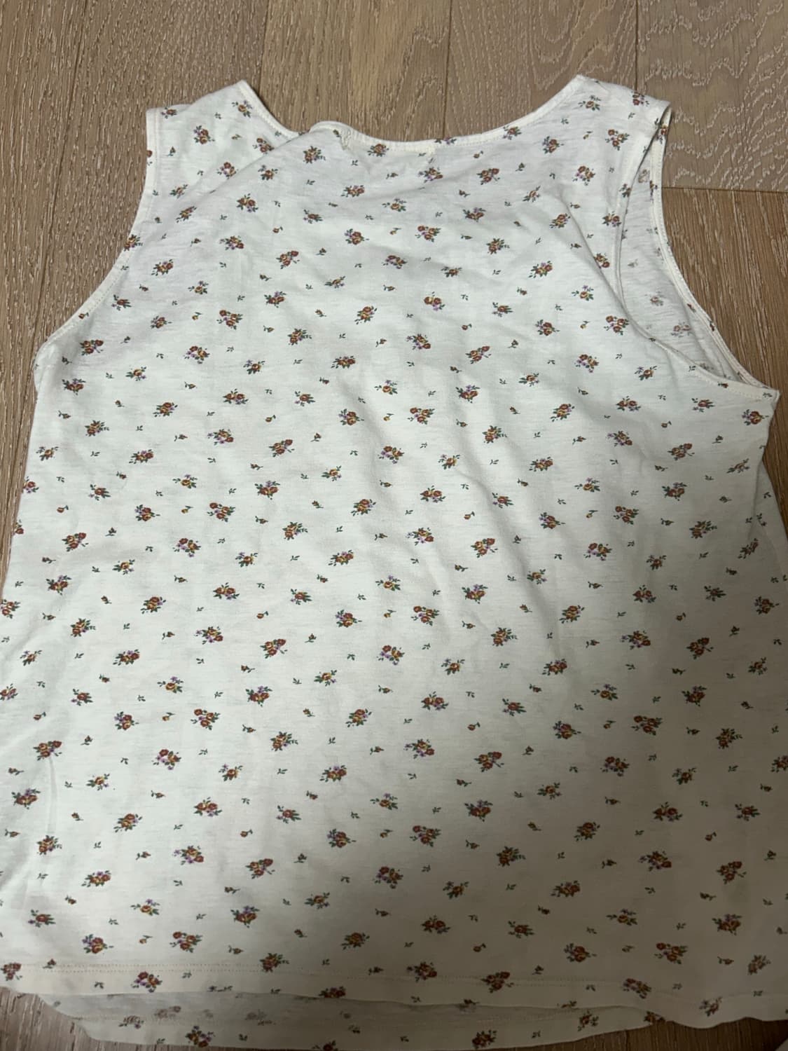 모리걸 빈티지 나시 잔꽃 슬리브리스 상품이미지2