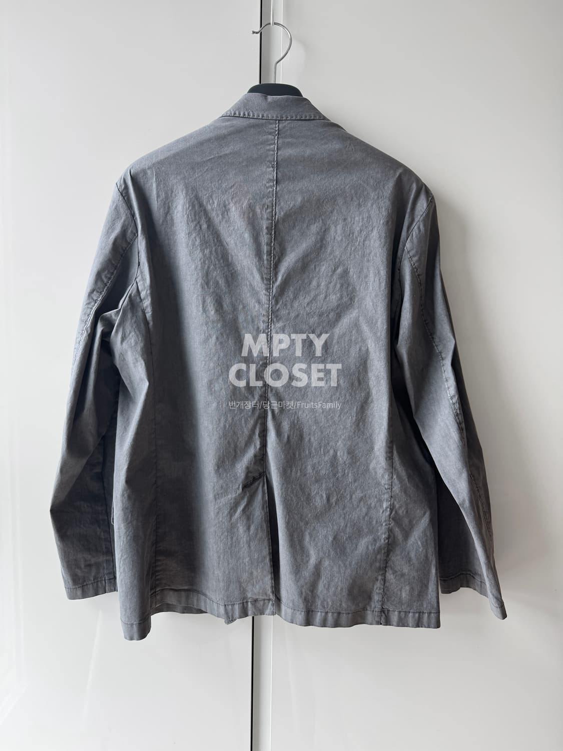 [105] 시리즈 코튼 린넨 가먼트다잉 블레이저 자켓 라이트그레이 상품이미지2