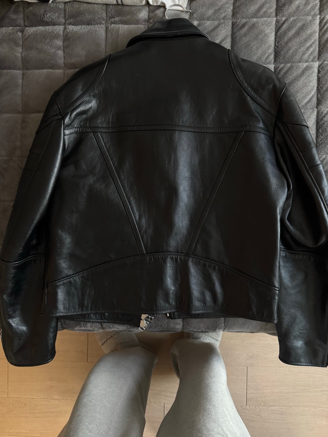 타일레 24ss 카우하이드 레더 바이커 자켓 (2) 상품이미지2