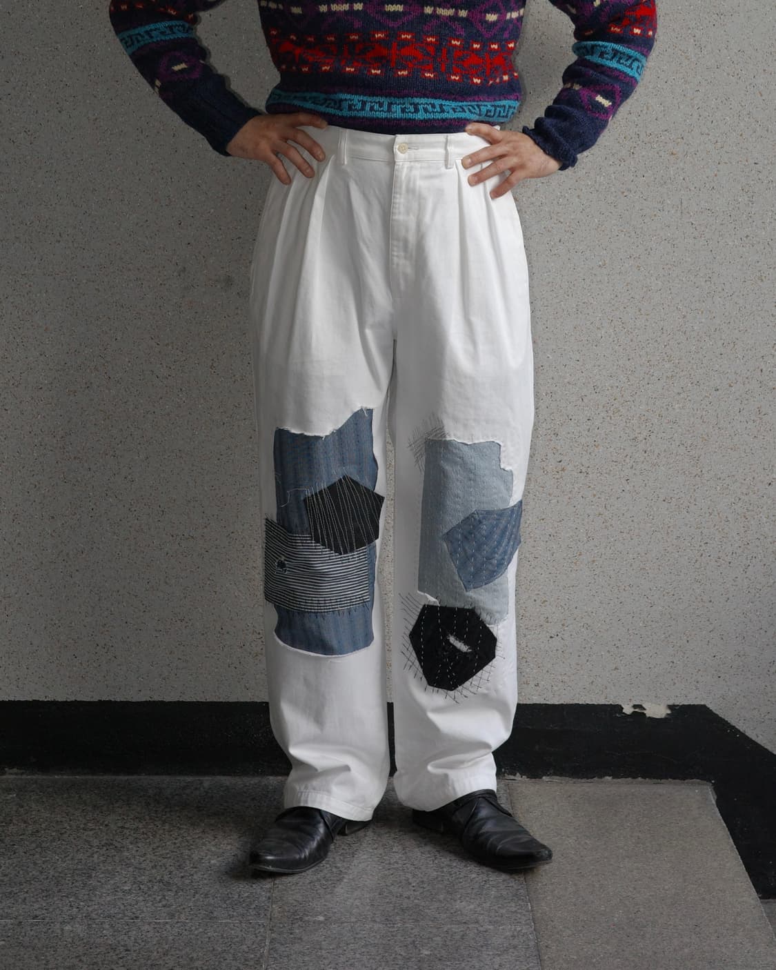 빈티지 리페어 패치워크 사시코 폴로 팬츠 상품이미지8