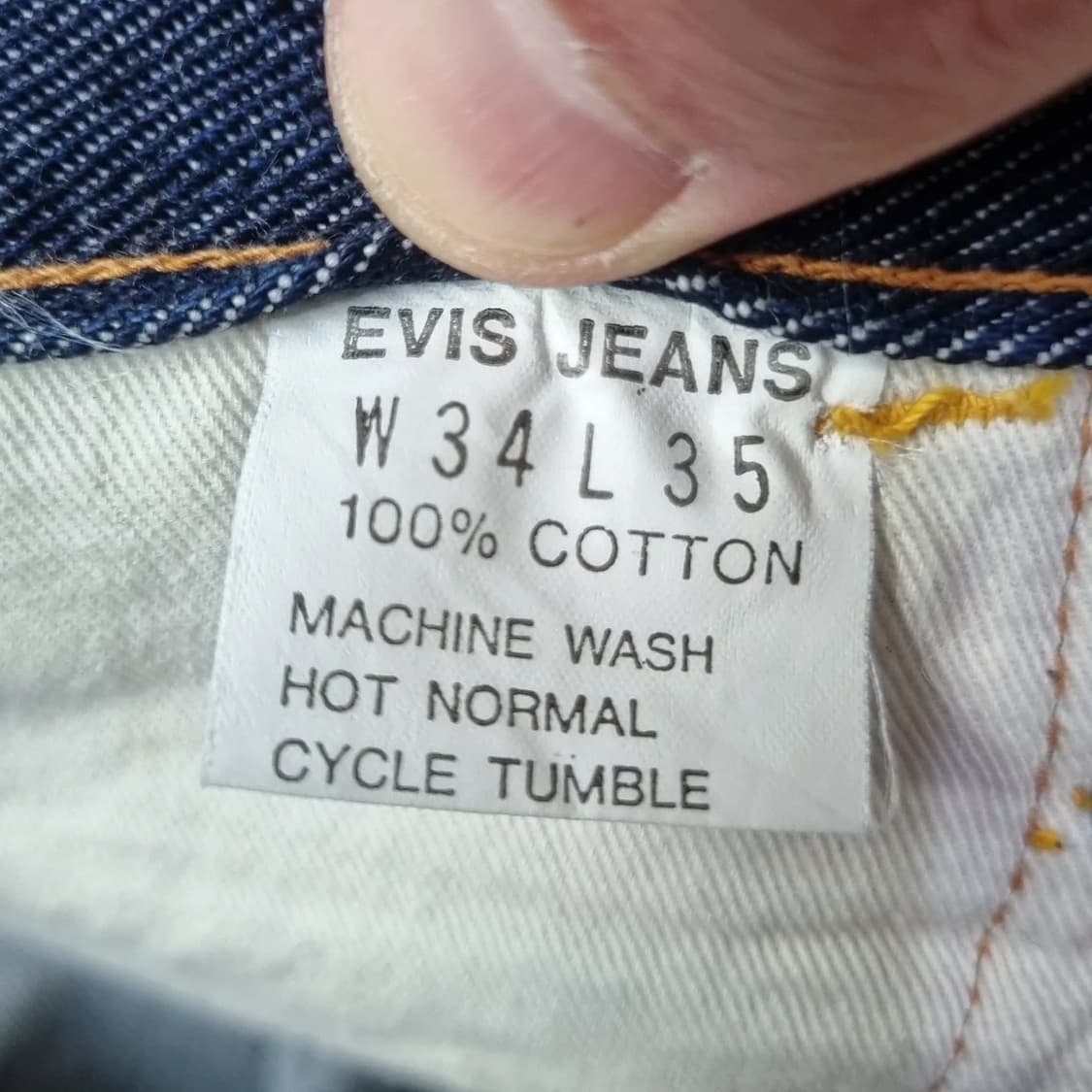 90s jpn Evis(u) 초기형 부츠컷 데드스탁 32/32 상품이미지4