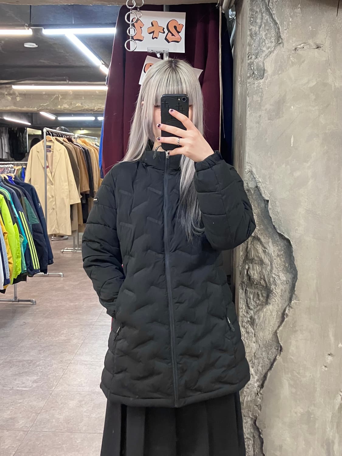 몽벨 패딩 자켓 블랙 95 #csz3527 상품이미지2