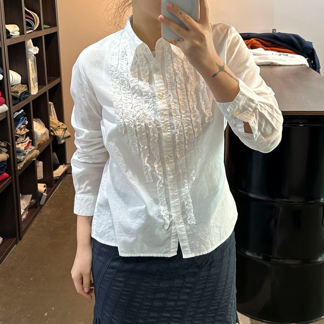 코튼 프릴디테일 셔츠 상품이미지6