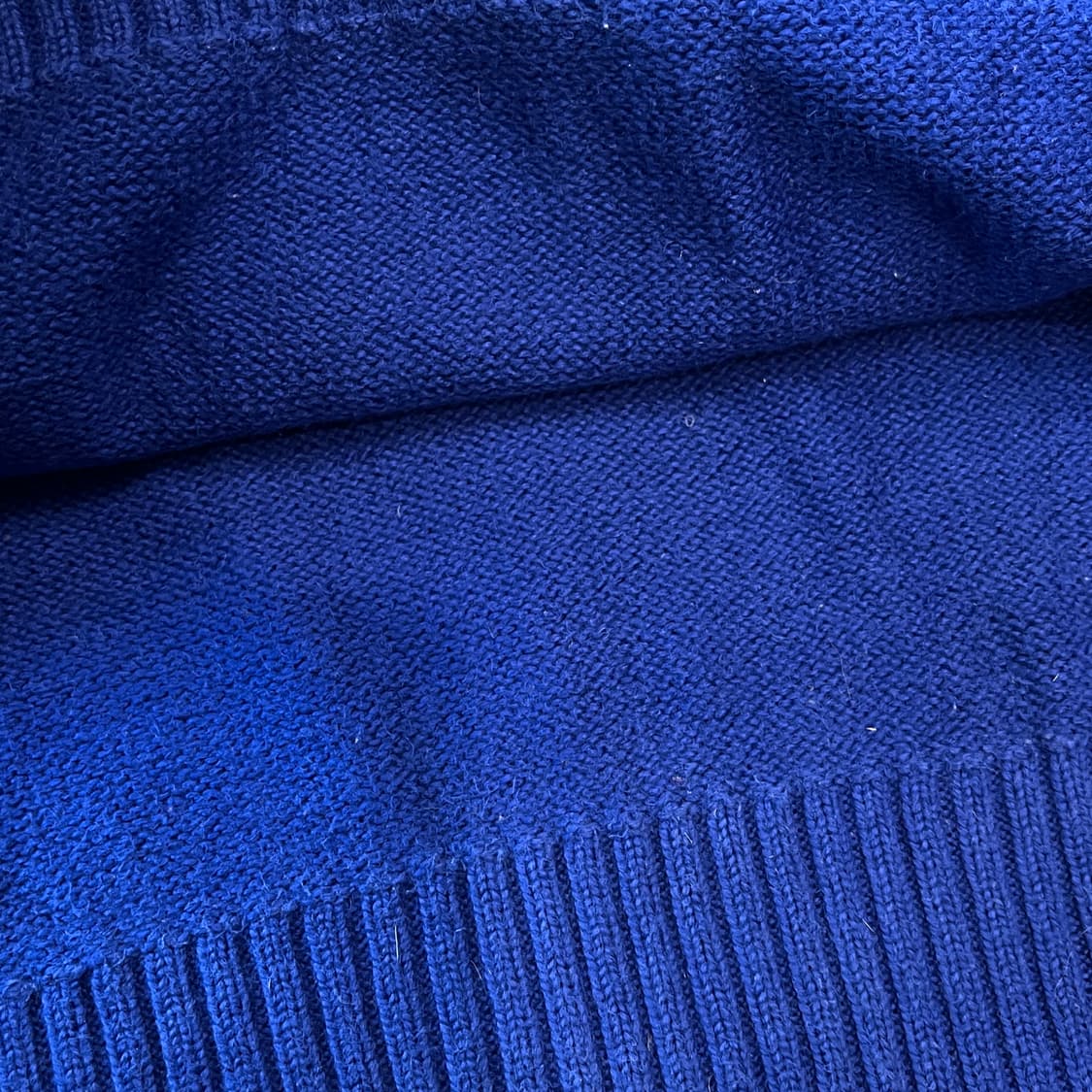 폴로 정품 딥 블루 해비 코튼 반집업 니트 상품이미지6