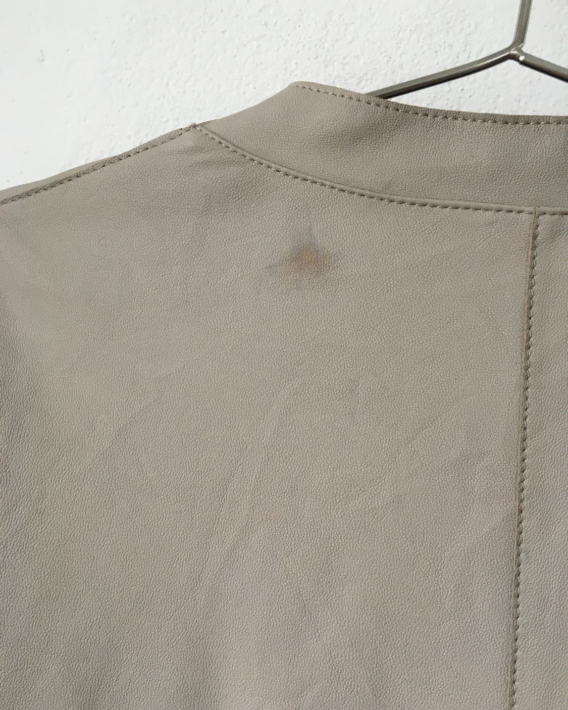 Drape point leather open jacket 상품이미지7