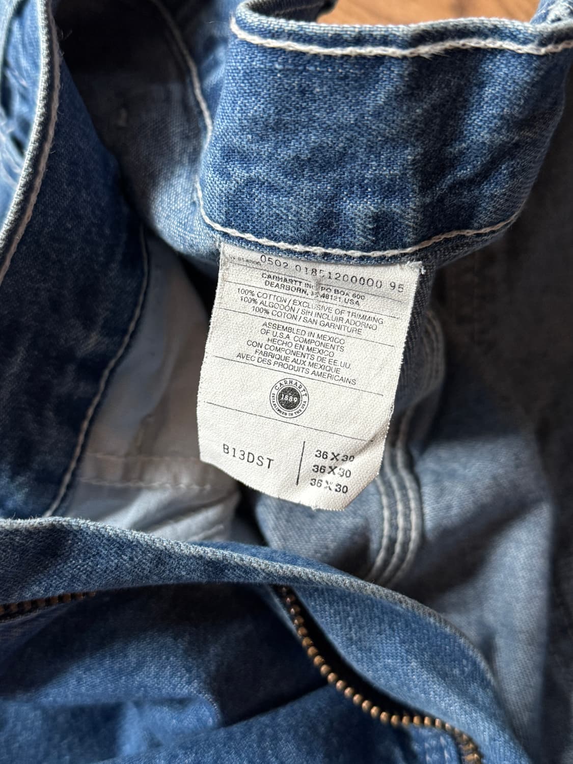 [36]칼하트 USA 싱글니 카펜터 워크 데님 팬츠 상품이미지6