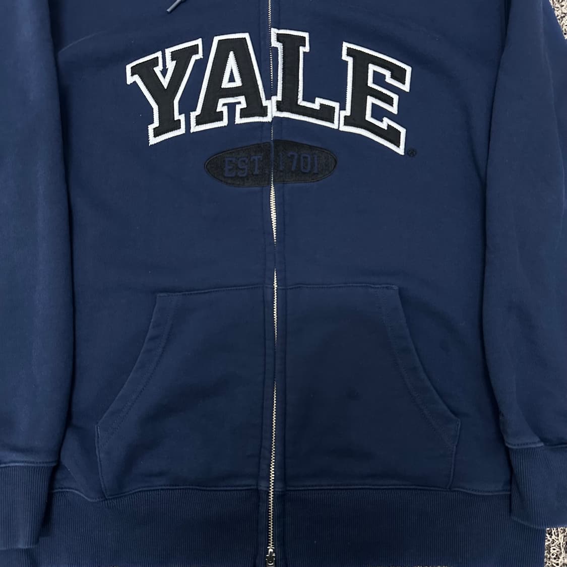 YALE 예일 후드집업 네이비 L 상품이미지3