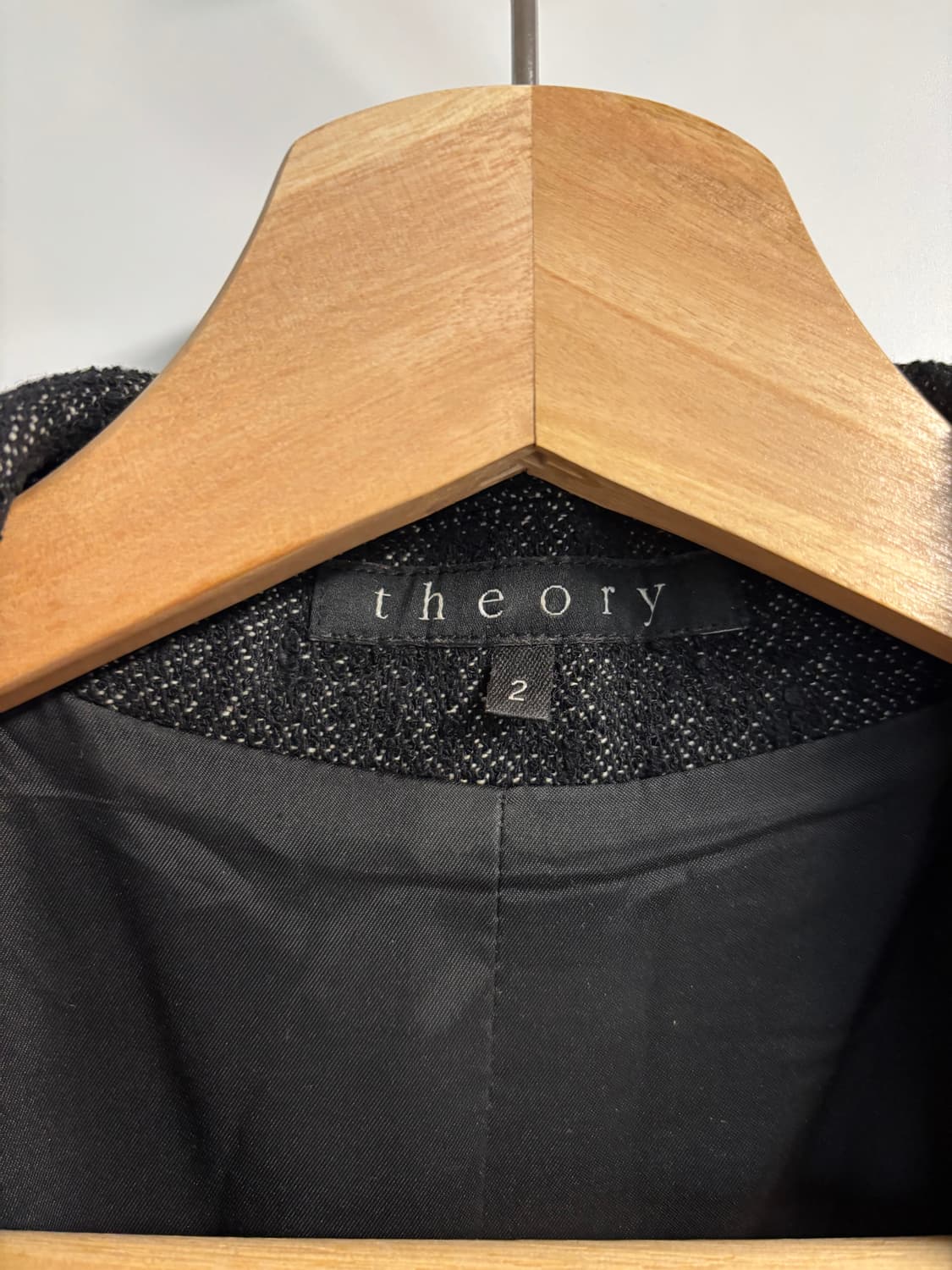 [2] 띠어리 텍스쳐 트위드 울 블렌드 자켓 블랙 상품이미지4