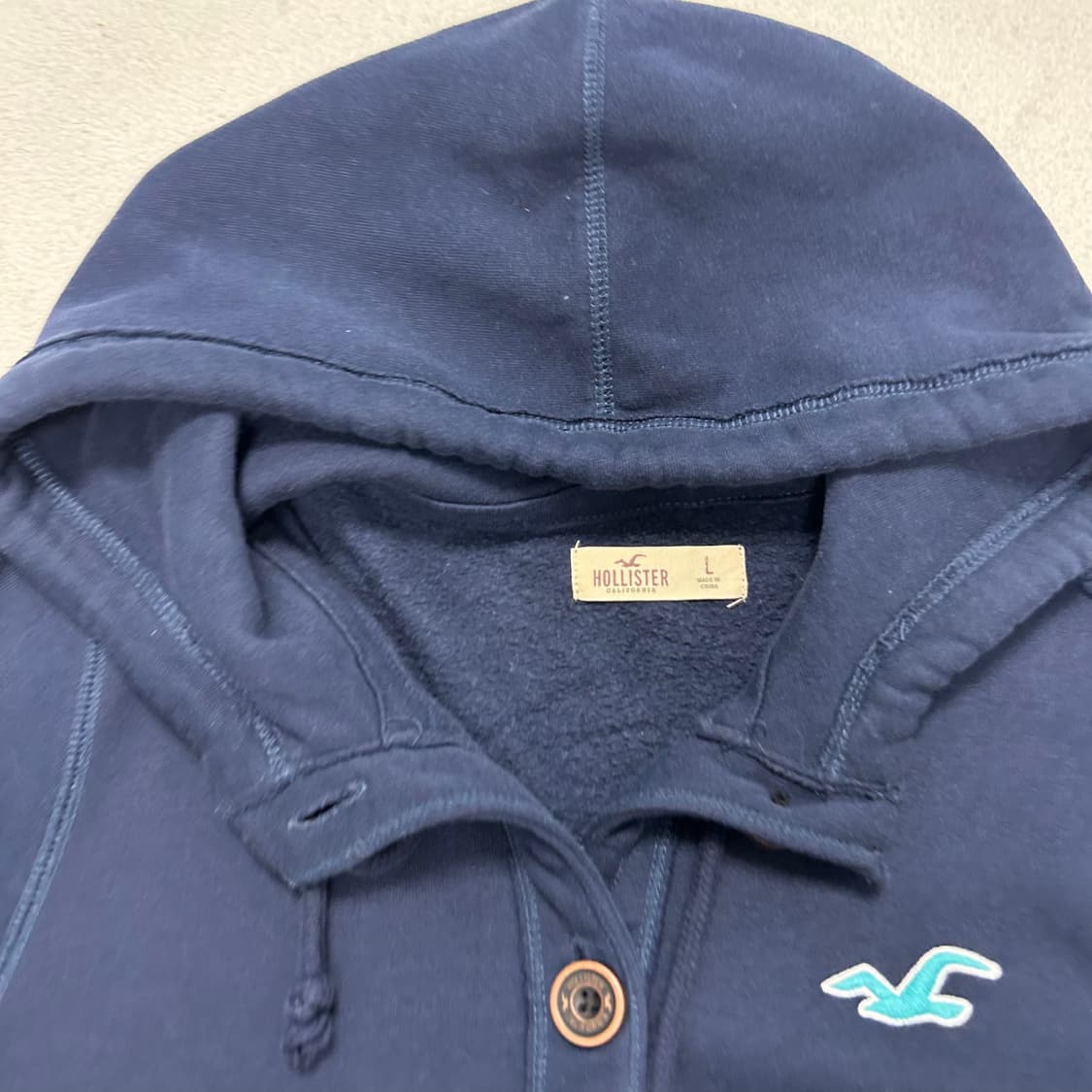 Hollister navy button hoodie 상품이미지6