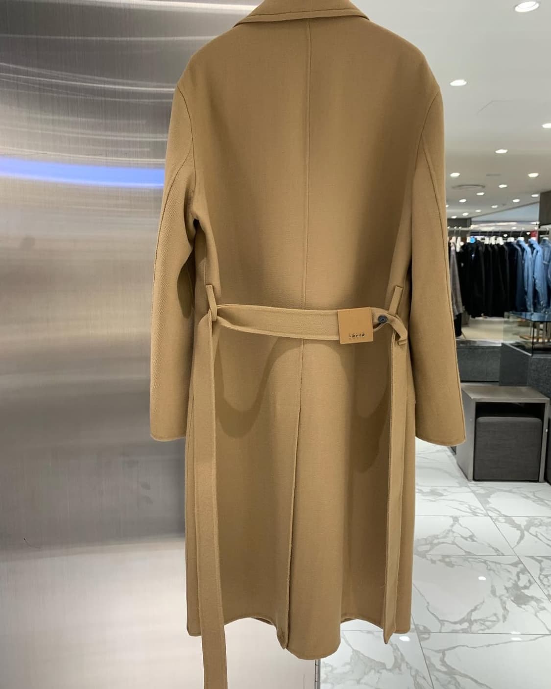 솔리드옴므 베이지 트윌 발마칸 로브 코트 50사이즈 상품이미지8